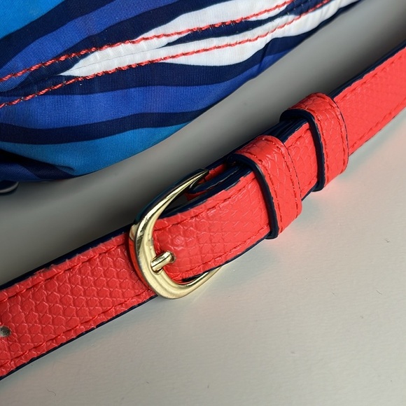 Vera Bradley Preppy Poly Crossbody Tote Bag Cobalt Stripe - Picture 11 of 16